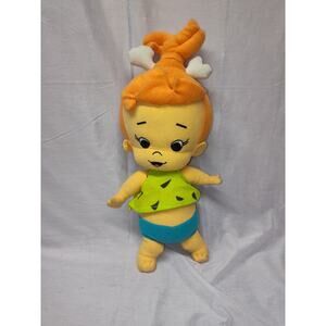 VTG Pebbles Flintstones Doll Rubber Head Plush 1994 Hanna-Barbera 12" Approx.